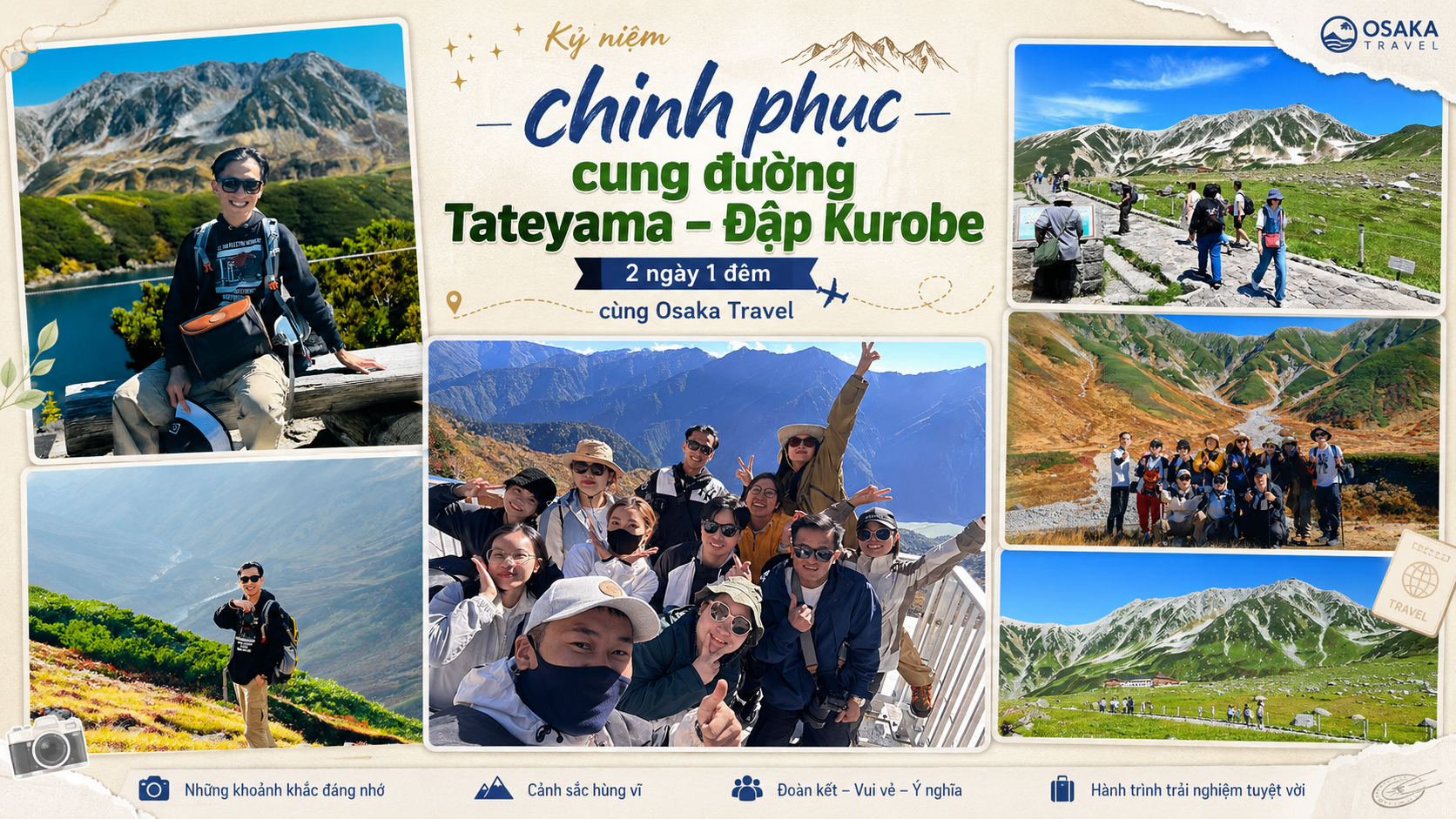 KỶ NIỆM HÌNH ẢNH KHÁCH NHÀ OSAKA TRAVEL - Tateyama đập Kurobe