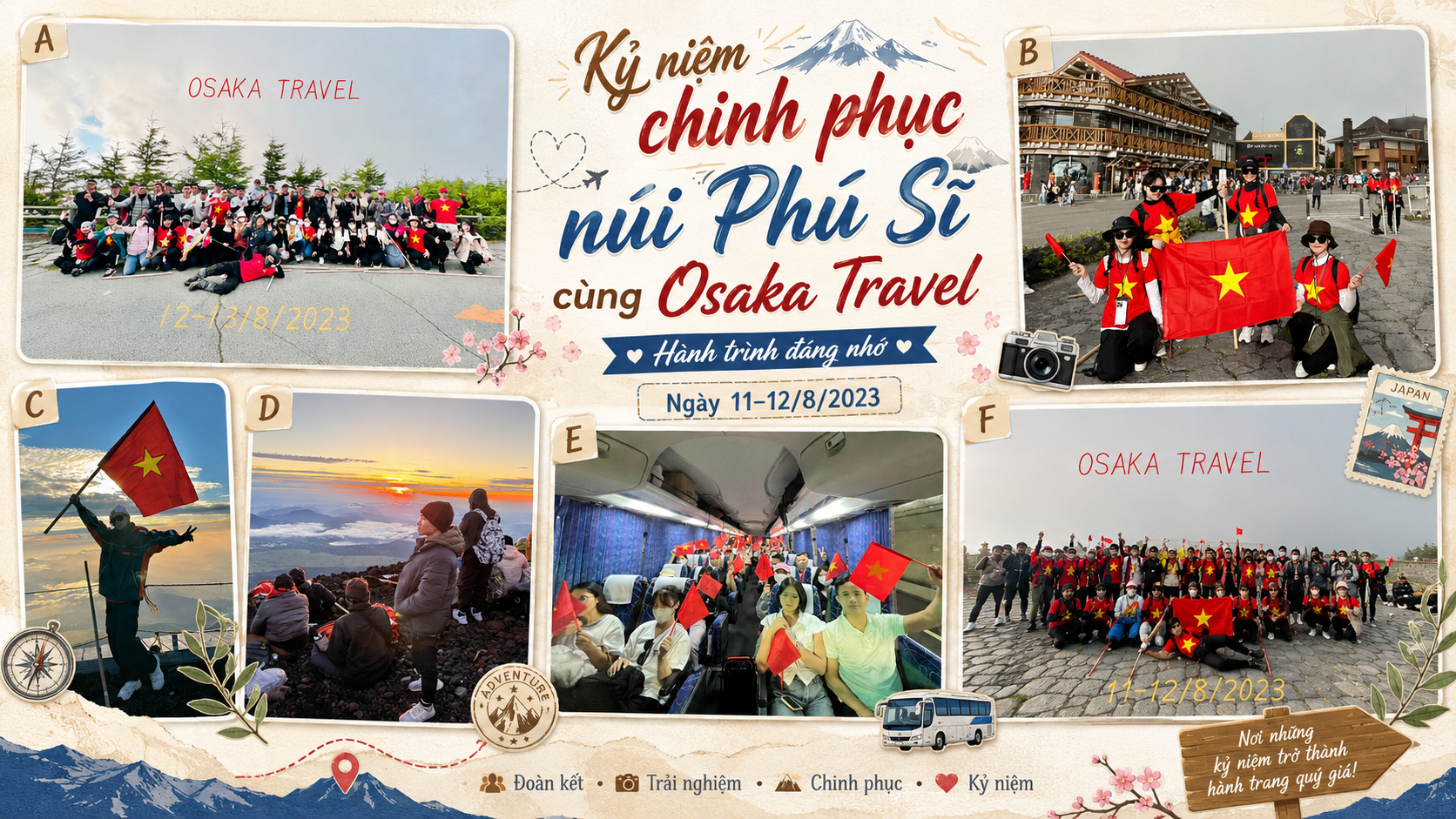 KỶ NIỆM HÌNH ẢNH KHÁCH NHÀ OSAKA TRAVEL - Leo núi Phú Sĩ 2023