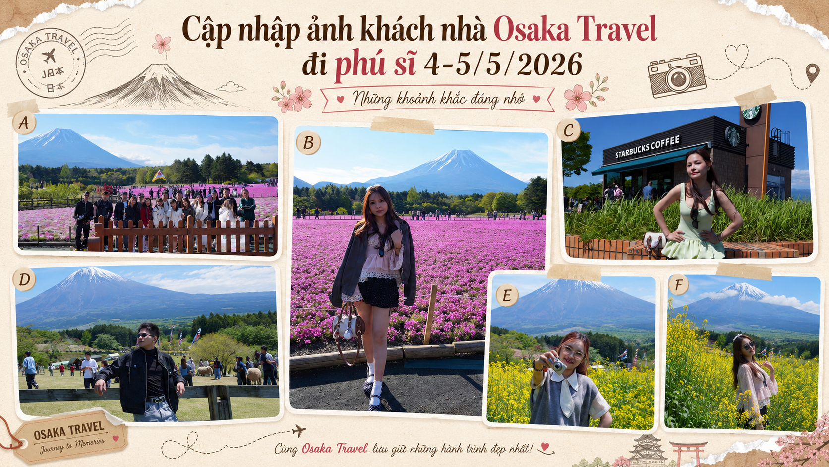 KỶ NIỆM HÌNH ẢNH KHÁCH NHÀ OSAKA TRAVEL - Đi phú sĩ 4-5/5/2026